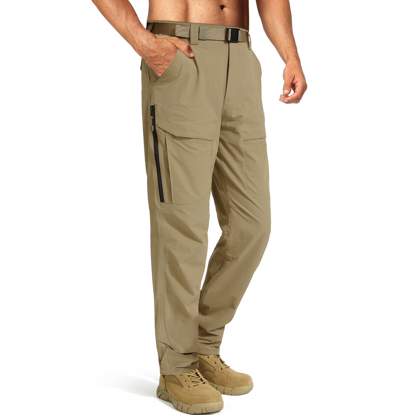 FREE SOLDIER Men's Outdoor Cargo Hiking Pants with Belt Lightweight  Waterproof Quick Dry Tactical Pants Nylon Spandex (Mud 42W/30L): Buy Online  at Best Price in Egypt - Souq is now
