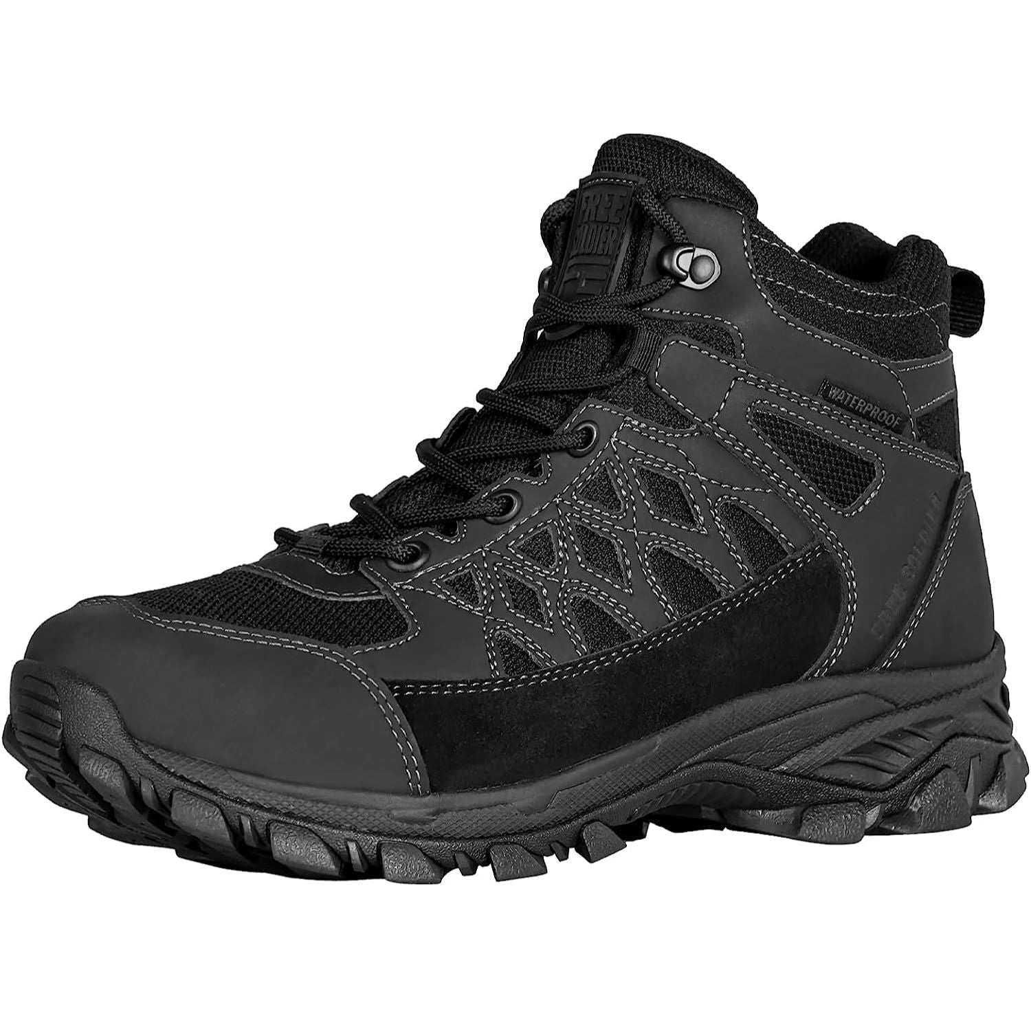 FREE SOLDIER Men's Waterproof Hiking Boots Lightweight Work Boots Military  Tactical Boots Durable Combat Boots