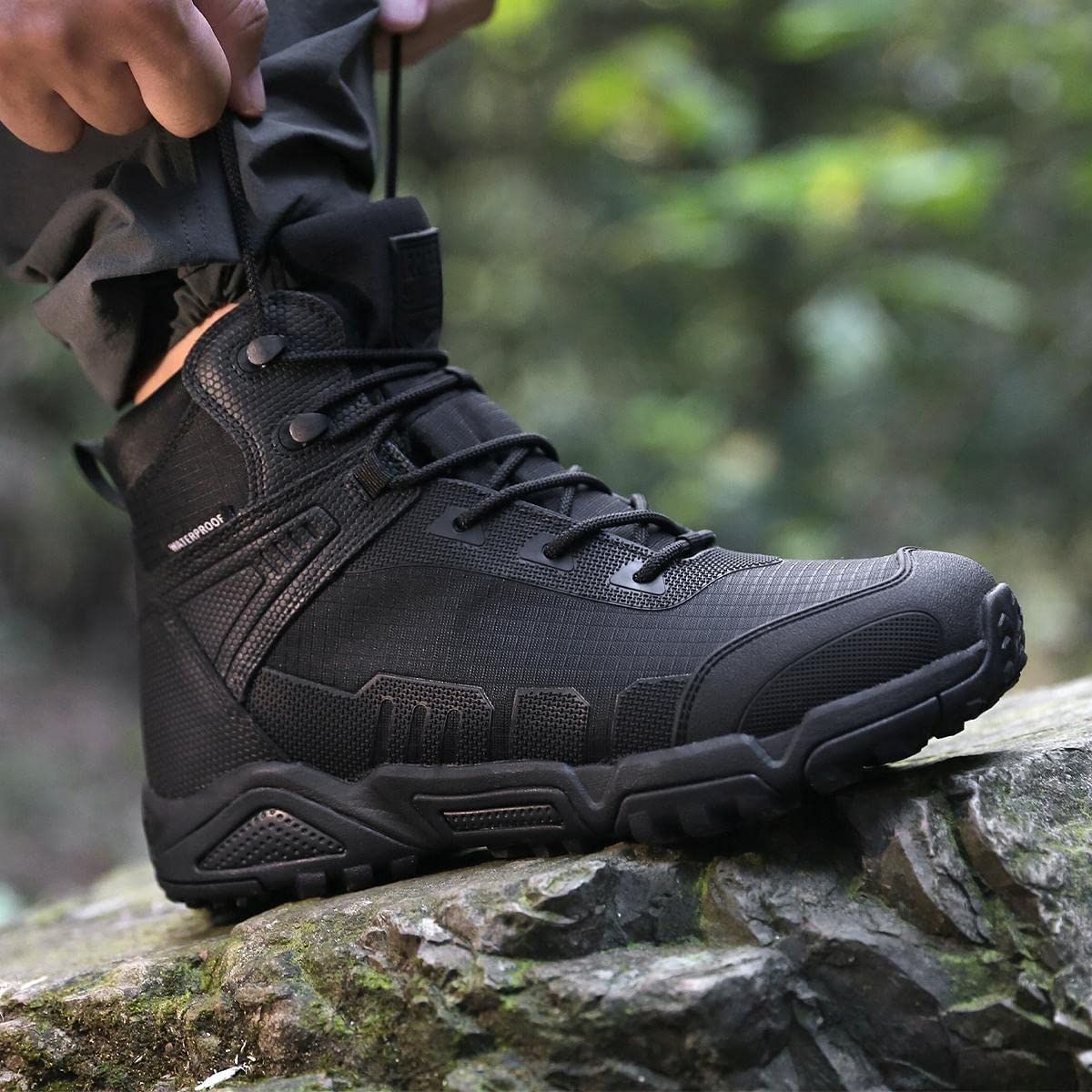 Free Soldier Outdoor impermeável caminhadas sapatos para homens, escalada  botas táticas, Non-Slip Zhongbang botas