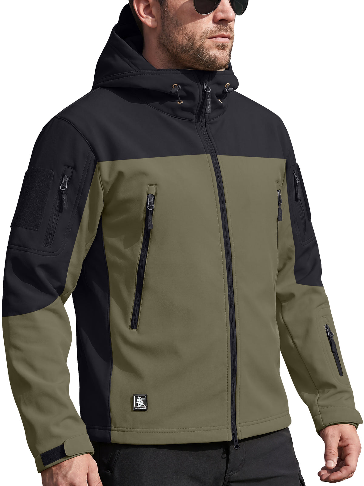 SHARKSKIN Men’s Warm Waterproof Softshell Tactical Hiking Jacket