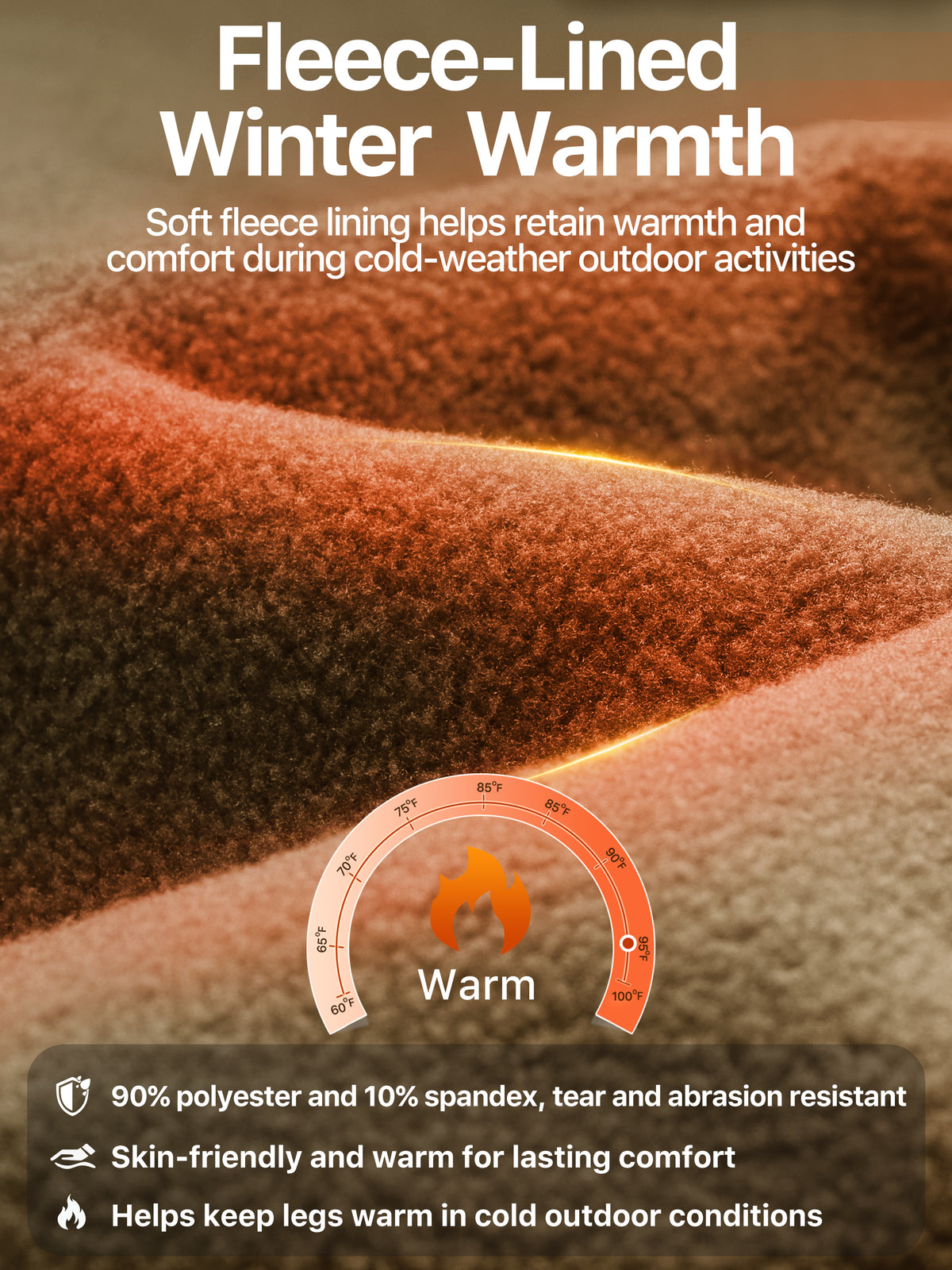 Winddichte Cargohose aus Sharkskin-Softshell-Fleece mit Futter 