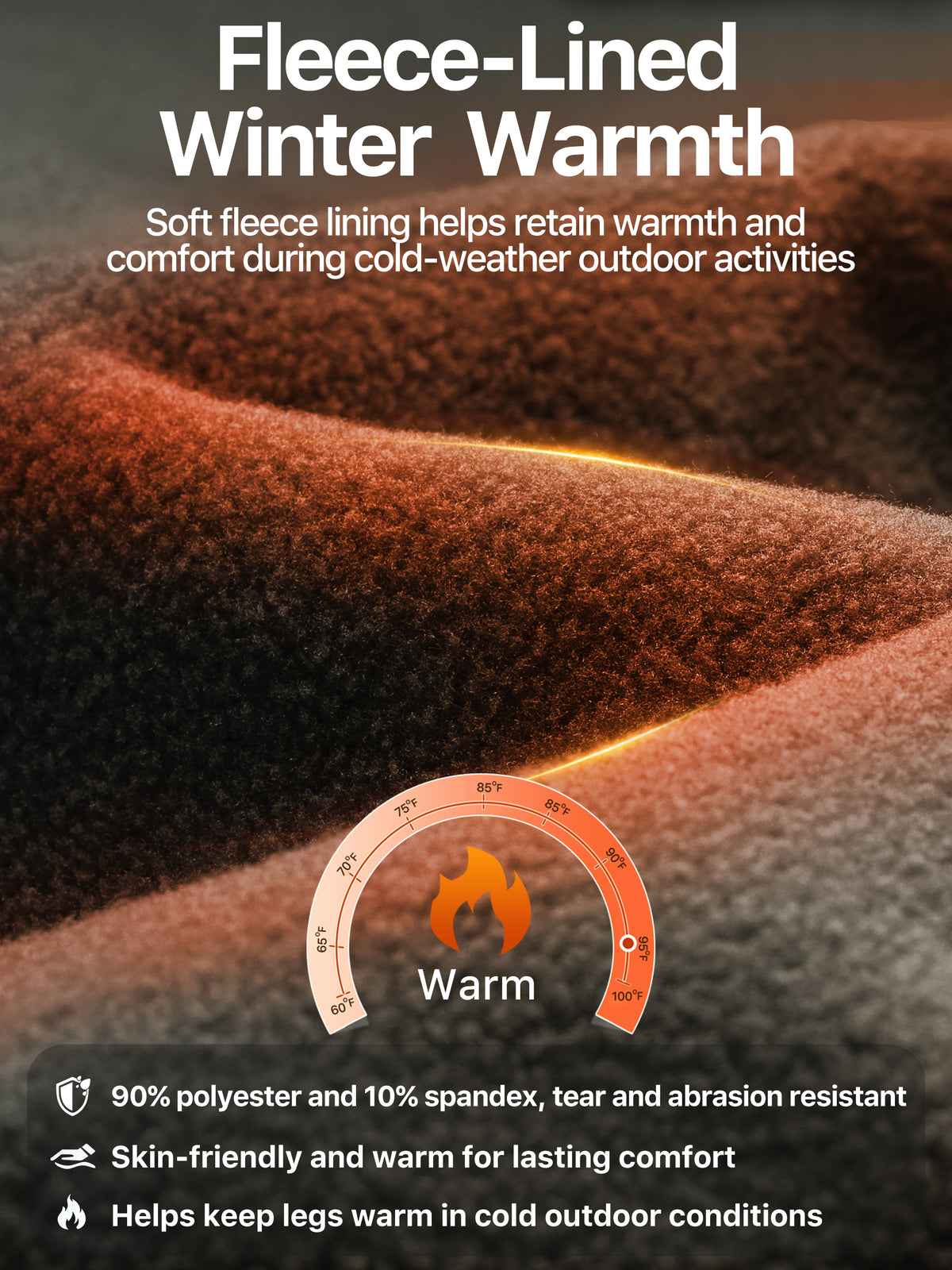 Winddichte Cargohose aus Sharkskin-Softshell-Fleece mit Futter 