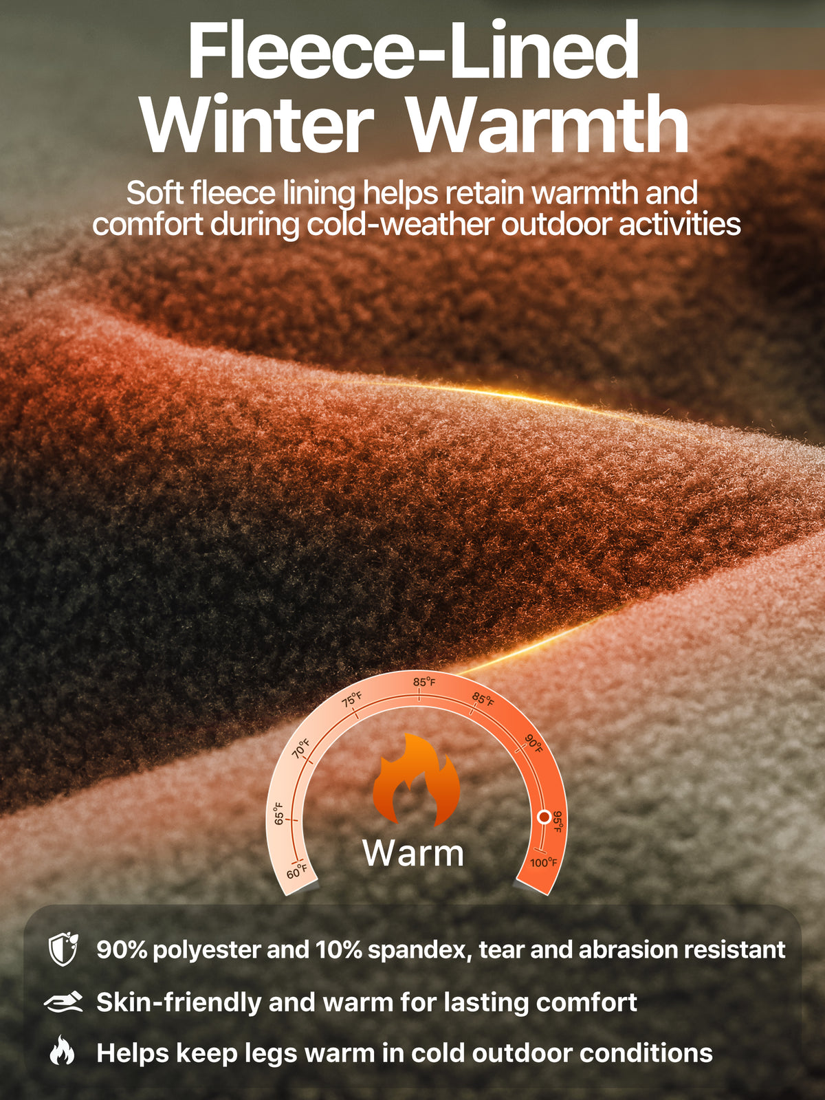 Winddichte Cargohose aus Sharkskin-Softshell-Fleece mit Futter 