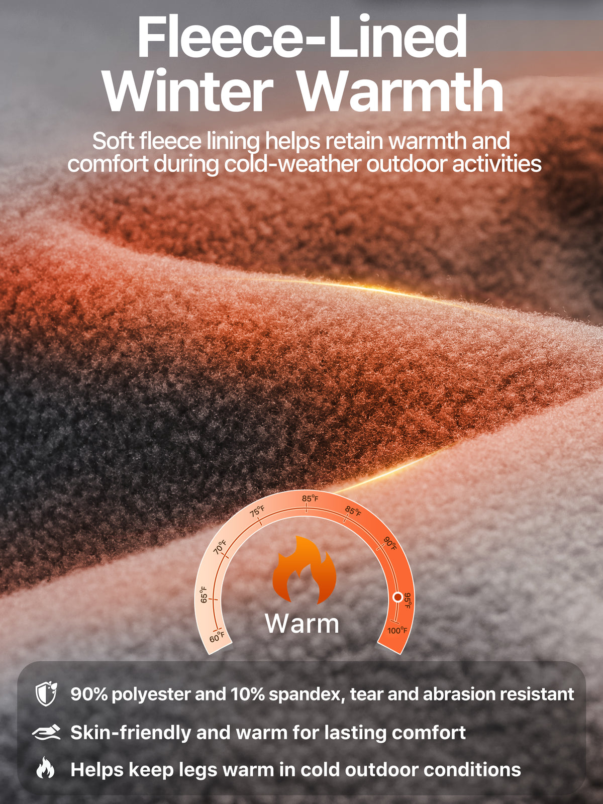 Winddichte Cargohose aus Sharkskin-Softshell-Fleece mit Futter 