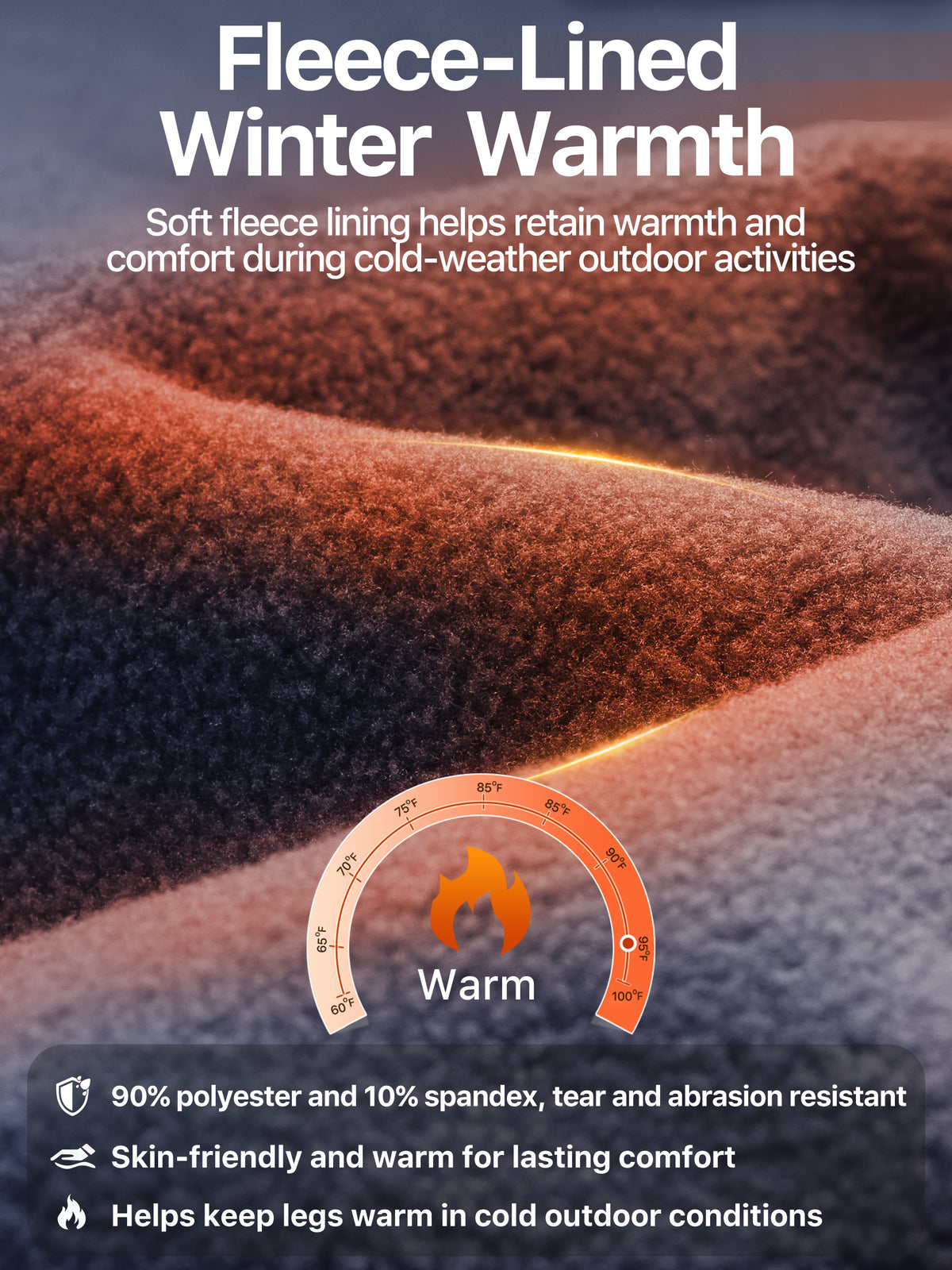 Winddichte Cargohose aus Sharkskin-Softshell-Fleece mit Futter 