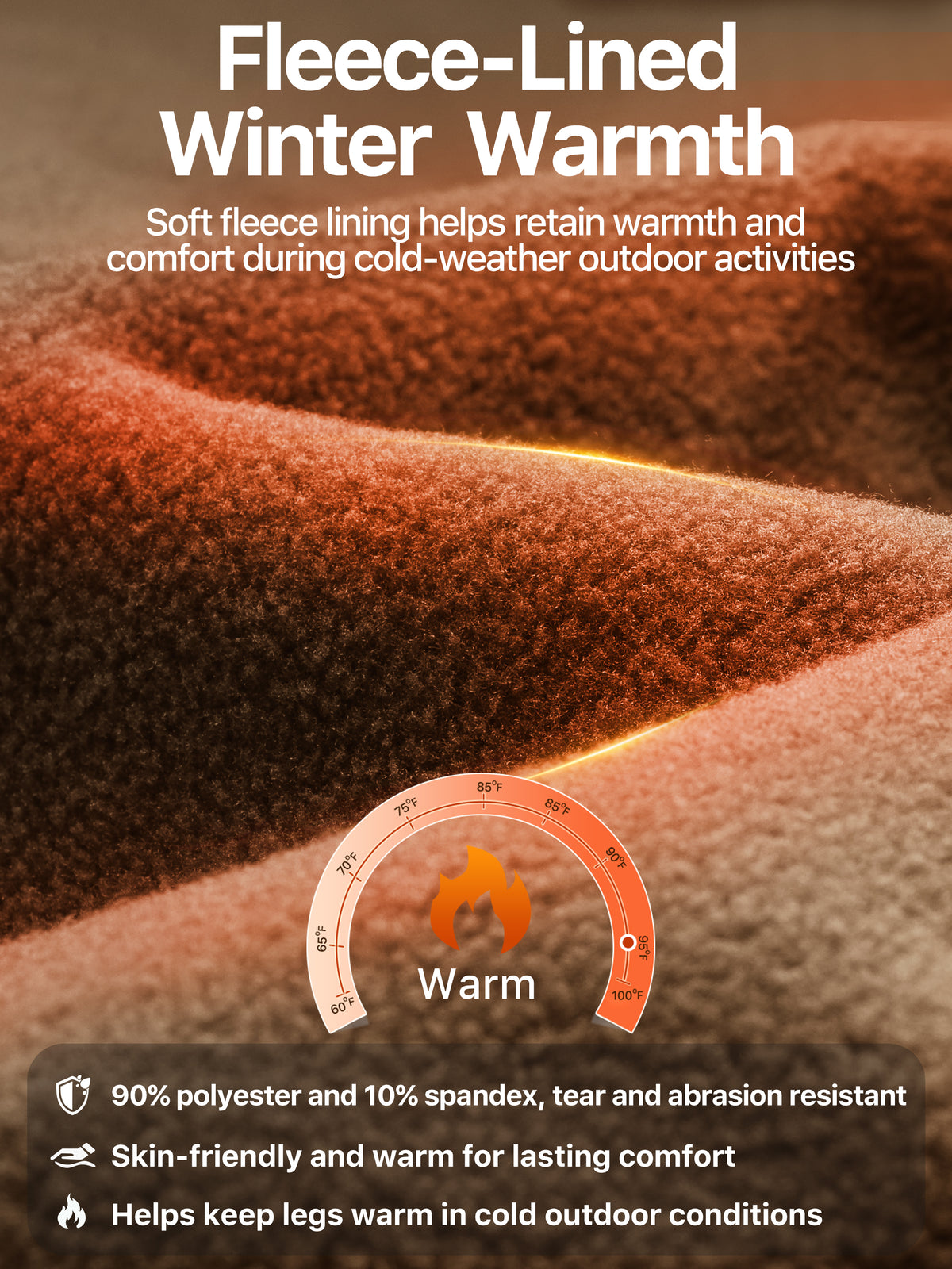 Winddichte Cargohose aus Sharkskin-Softshell-Fleece mit Futter 