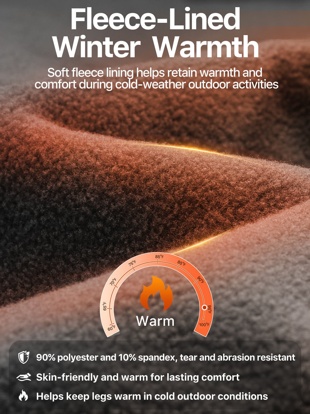Winddichte Cargohose aus Sharkskin-Softshell-Fleece mit Futter 