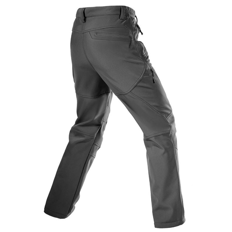 Men's Repellent Softshell Snow Ski Pants with Zipper Pockets