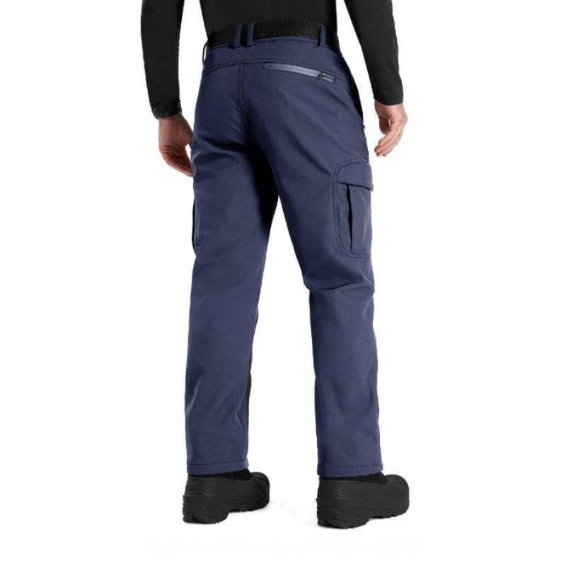 Winddichte Cargohose aus Sharkskin-Softshell-Fleece mit Futter 