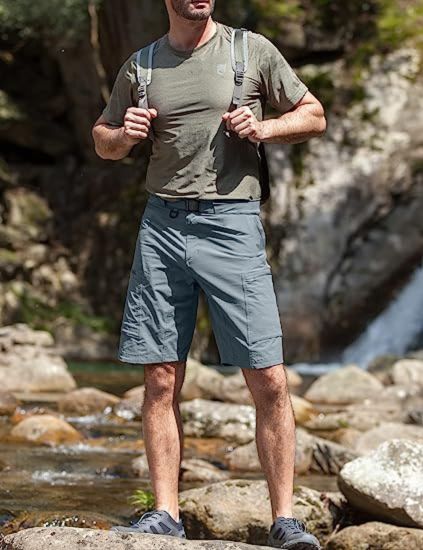 Men's Quick Dry Cargo Shorts with Belt