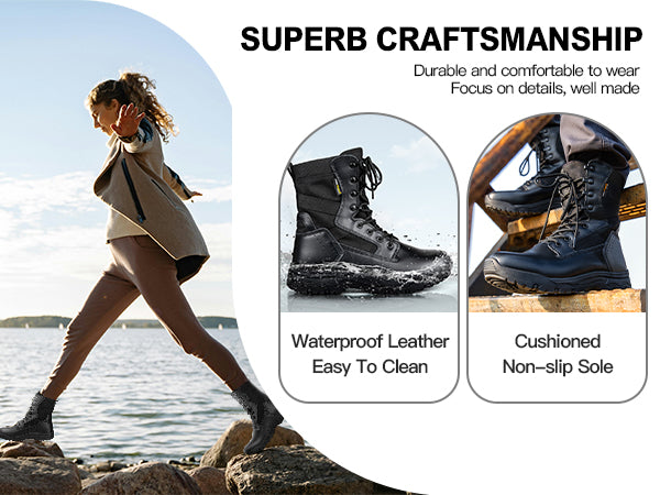 HOPPER 8" Women’s Military Waterproof Tactical Boots