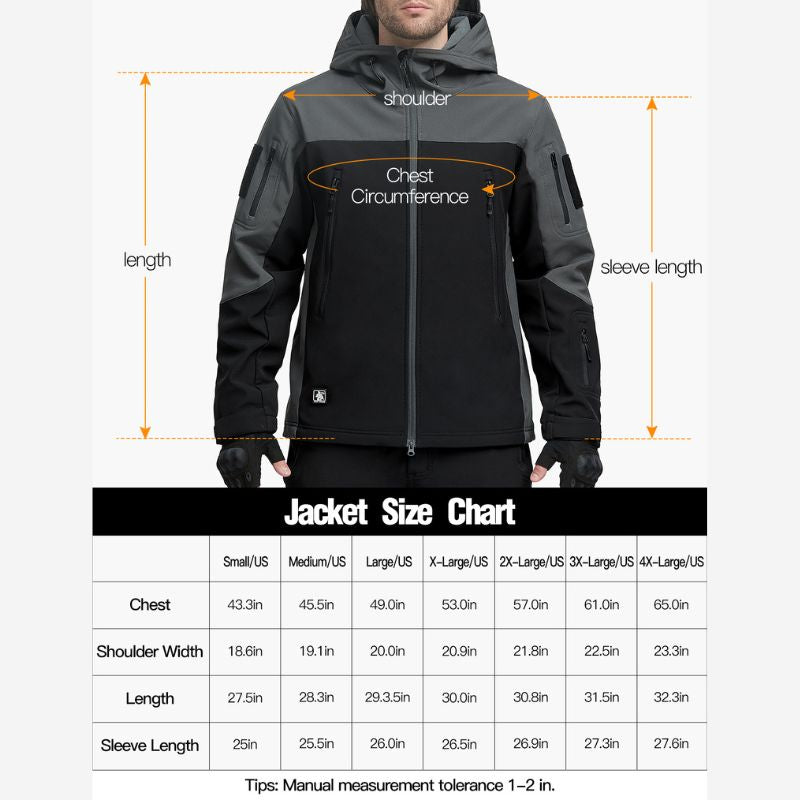 Free soldier men's outdoor waterproof soft shell on sale hooded military tactical jacket