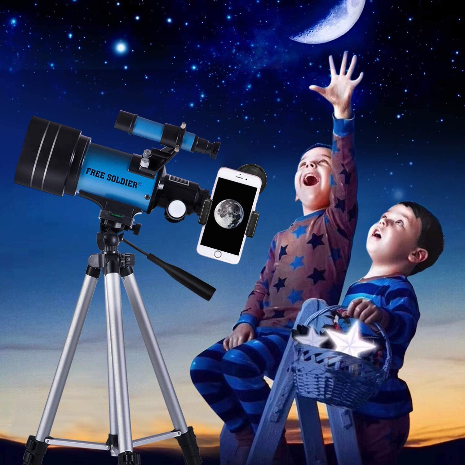 Telescopio Astronomico Apertura De 70mm Para Niños y Adultos Adaptador  Telefonos