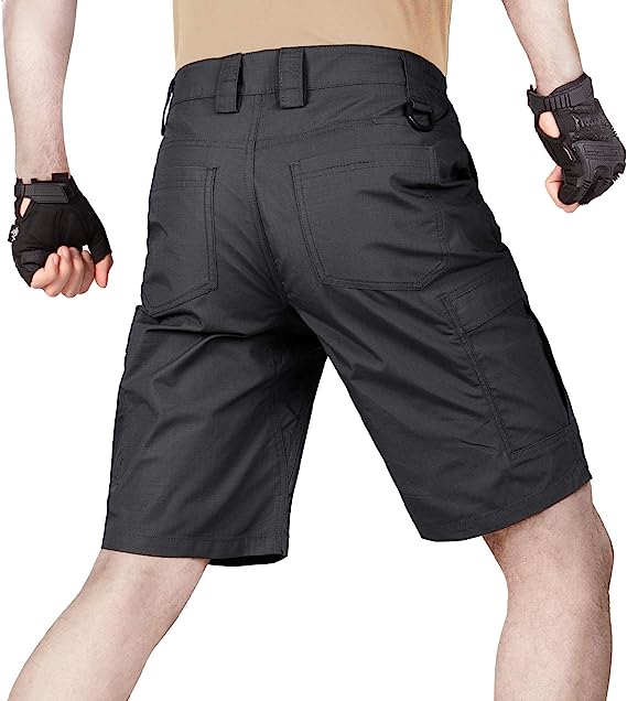 Pantalones cortos de carga relajados impermeables para senderismo táctico