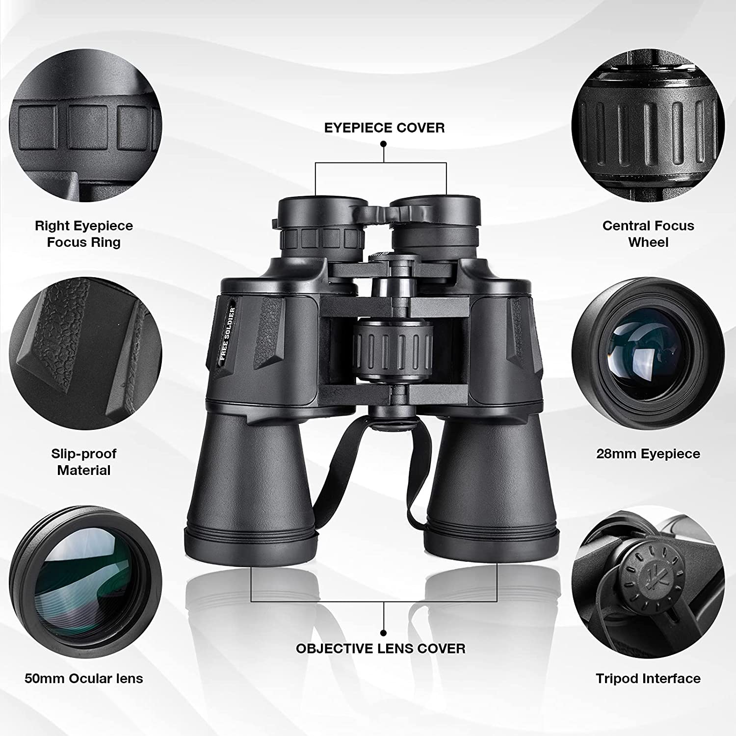 High-Power 20x50 Hunting Binoculars