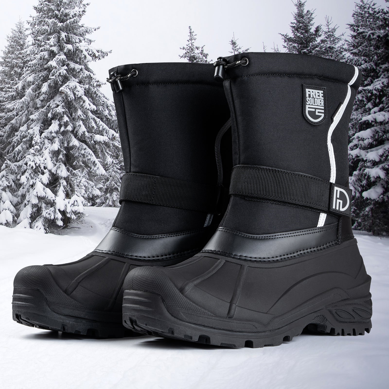 Botas de invierno de estilo ruso, botas impermeables para exteriores para  hombre, botas de nieve tobilleras de talla grande 40-48, calzado alto para