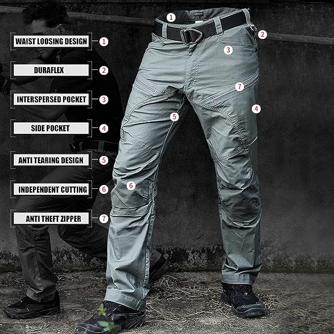Men Urban Tactical quick dry Pants large pocket scratch-resistant  waterproof Breathable Pants Outdoor Sports Military Pants