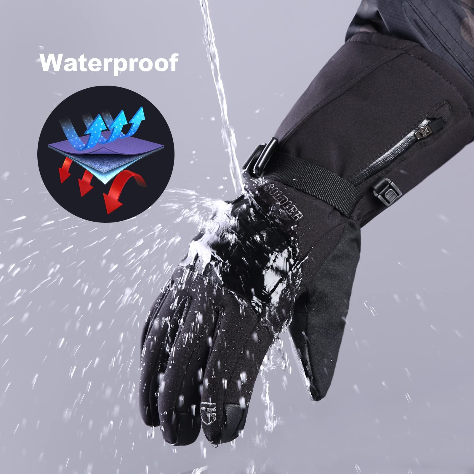 waterproof guantes nieve ski water proof