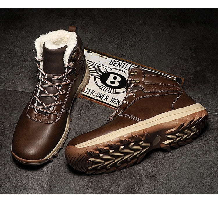 Martin boots men's fall and winter Korean punk tide shoes padded thickened cotton shoes snow boots workwear men's shoes