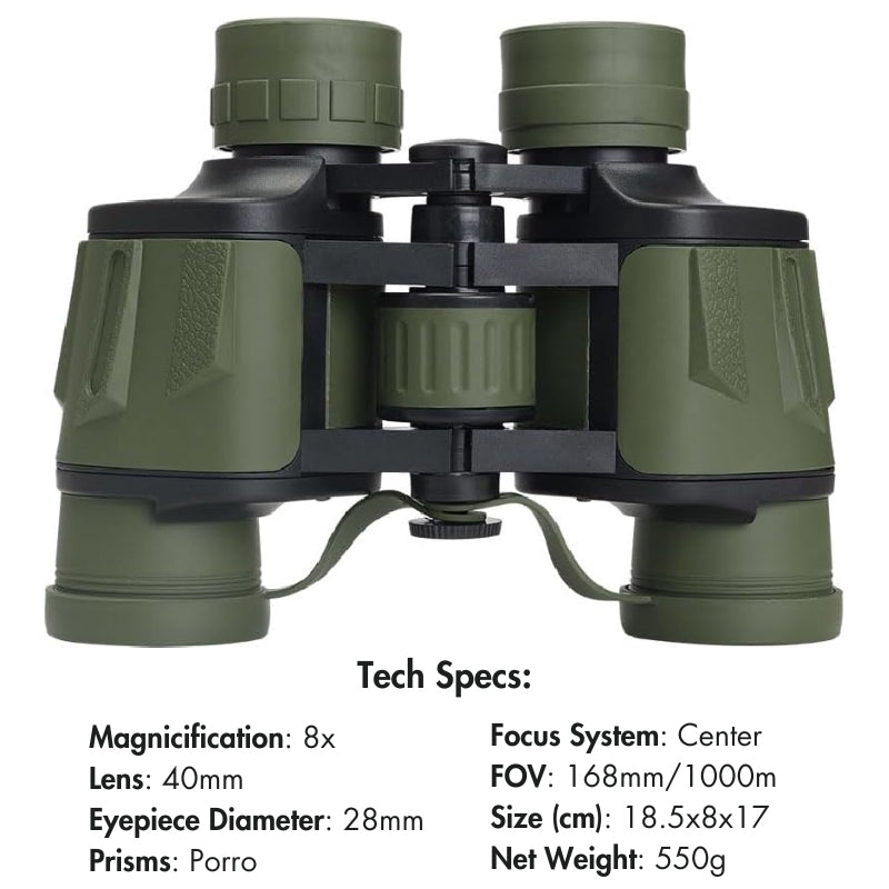 SEEKER High-Power Birding Binoculars 8x40