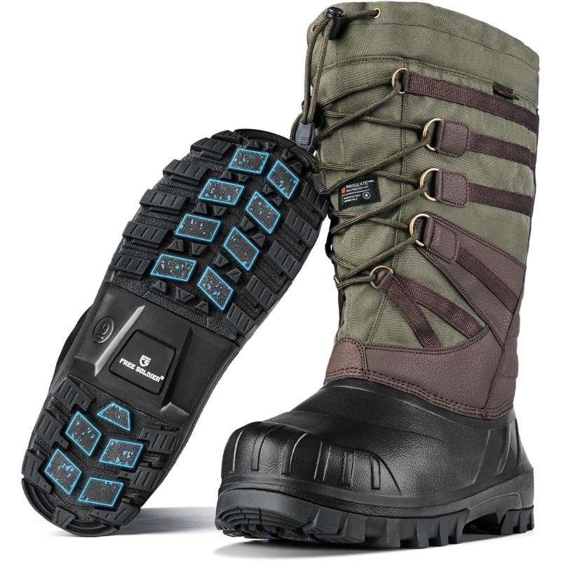 SNOWLEOPARD Men's Waterproof Snow Anti-slip Boots