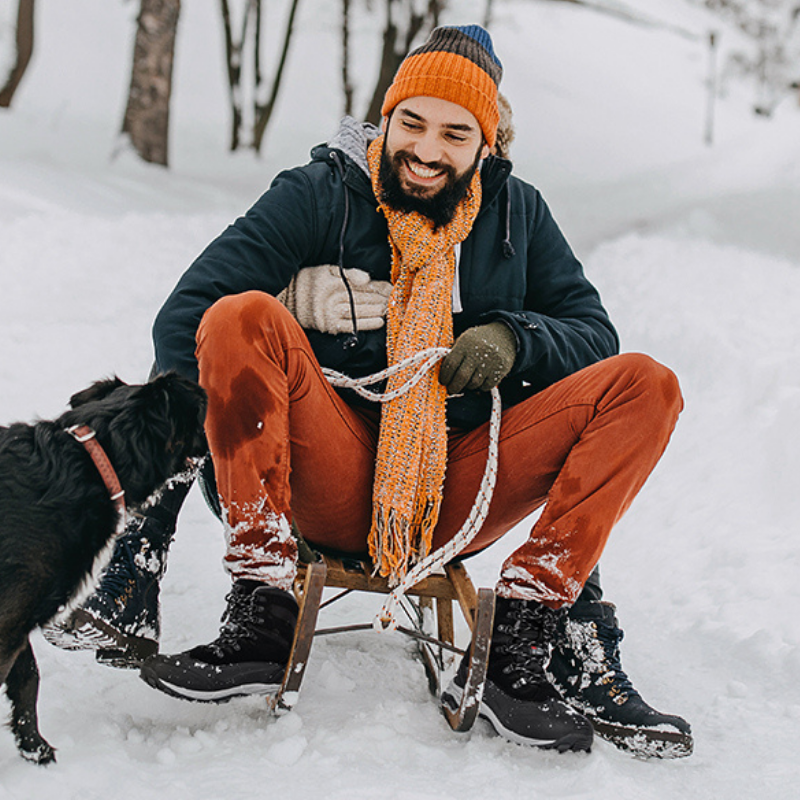 Botas de nieve impermeables para senderismo para hombre SNOWWOLF