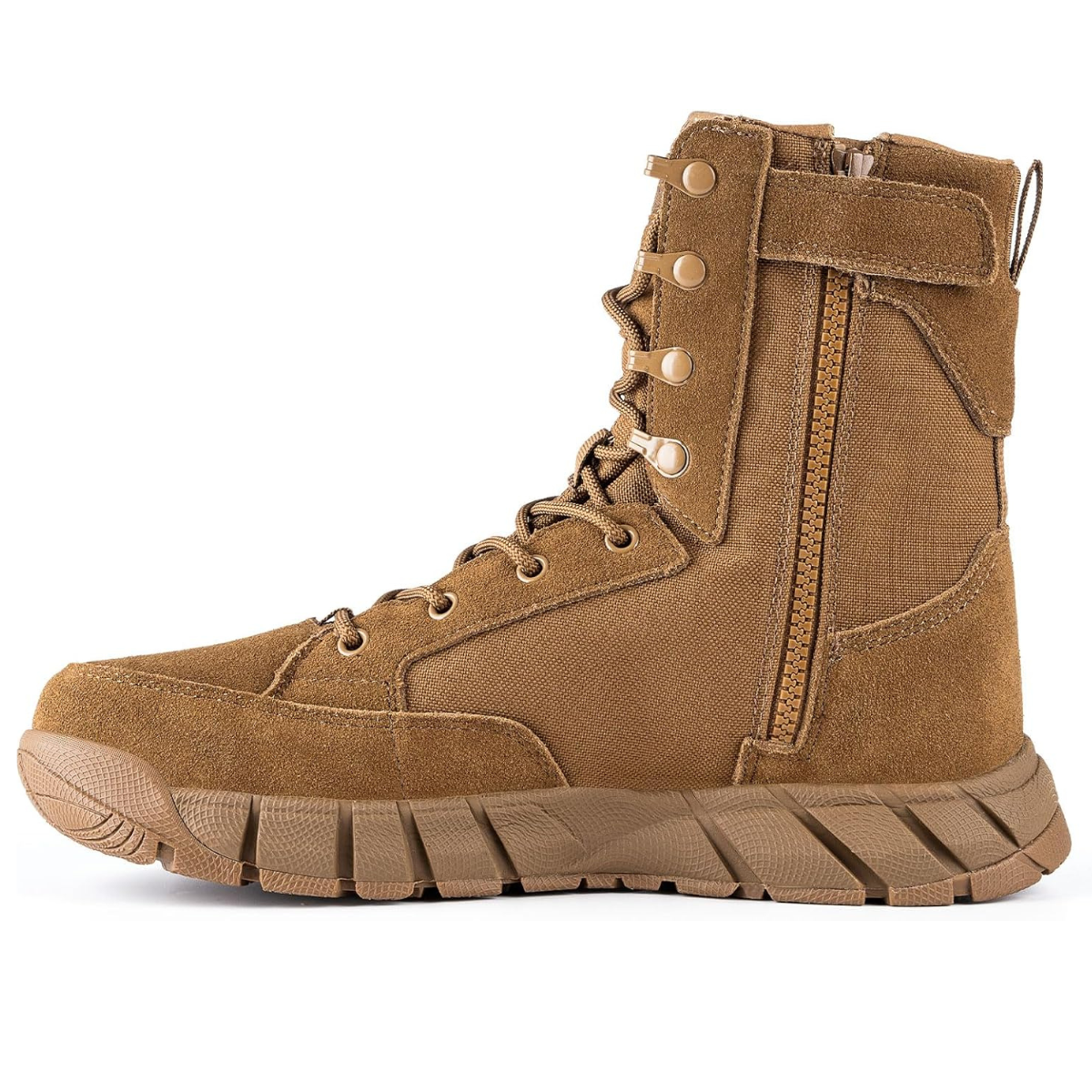 Botas de trabajo militares con cremallera lateral STORM II de 8" para hombre