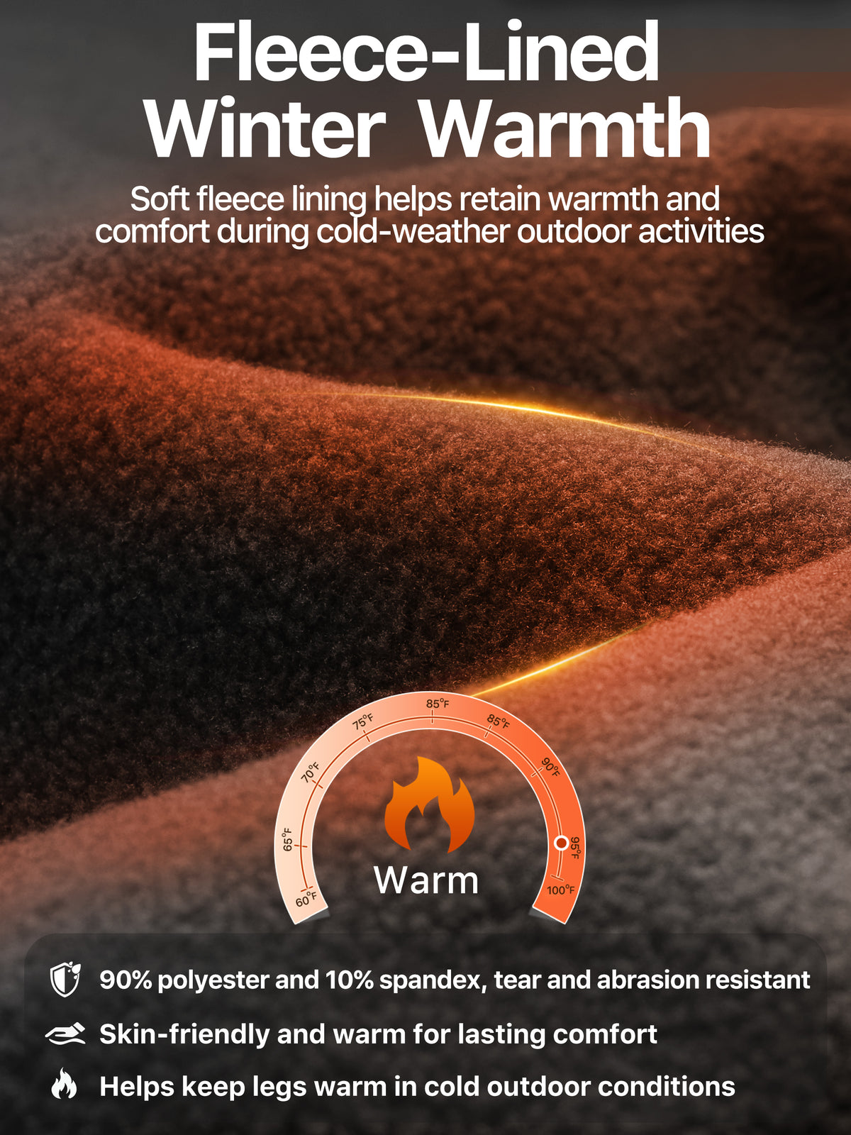 Winddichte Cargohose aus Sharkskin-Softshell-Fleece mit Futter 