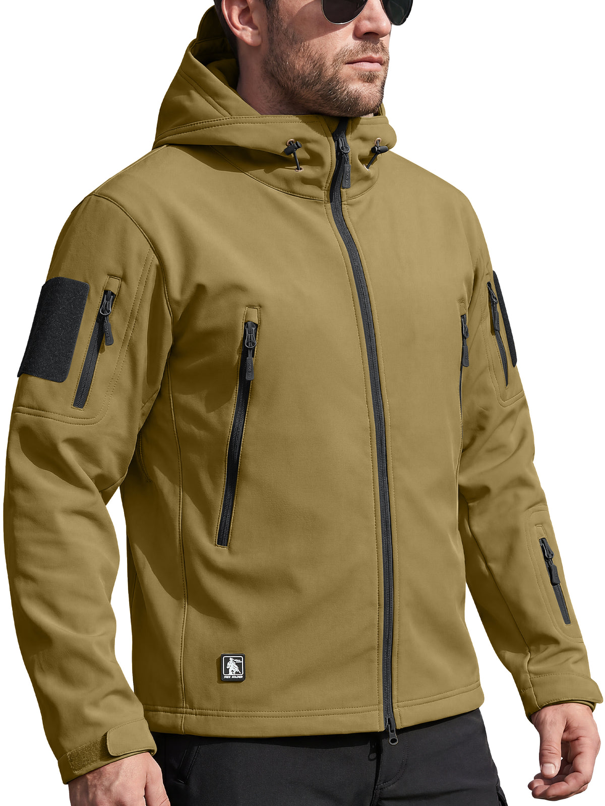 SHARKSKIN Men’s Warm Waterproof Softshell Tactical Hiking Jacket