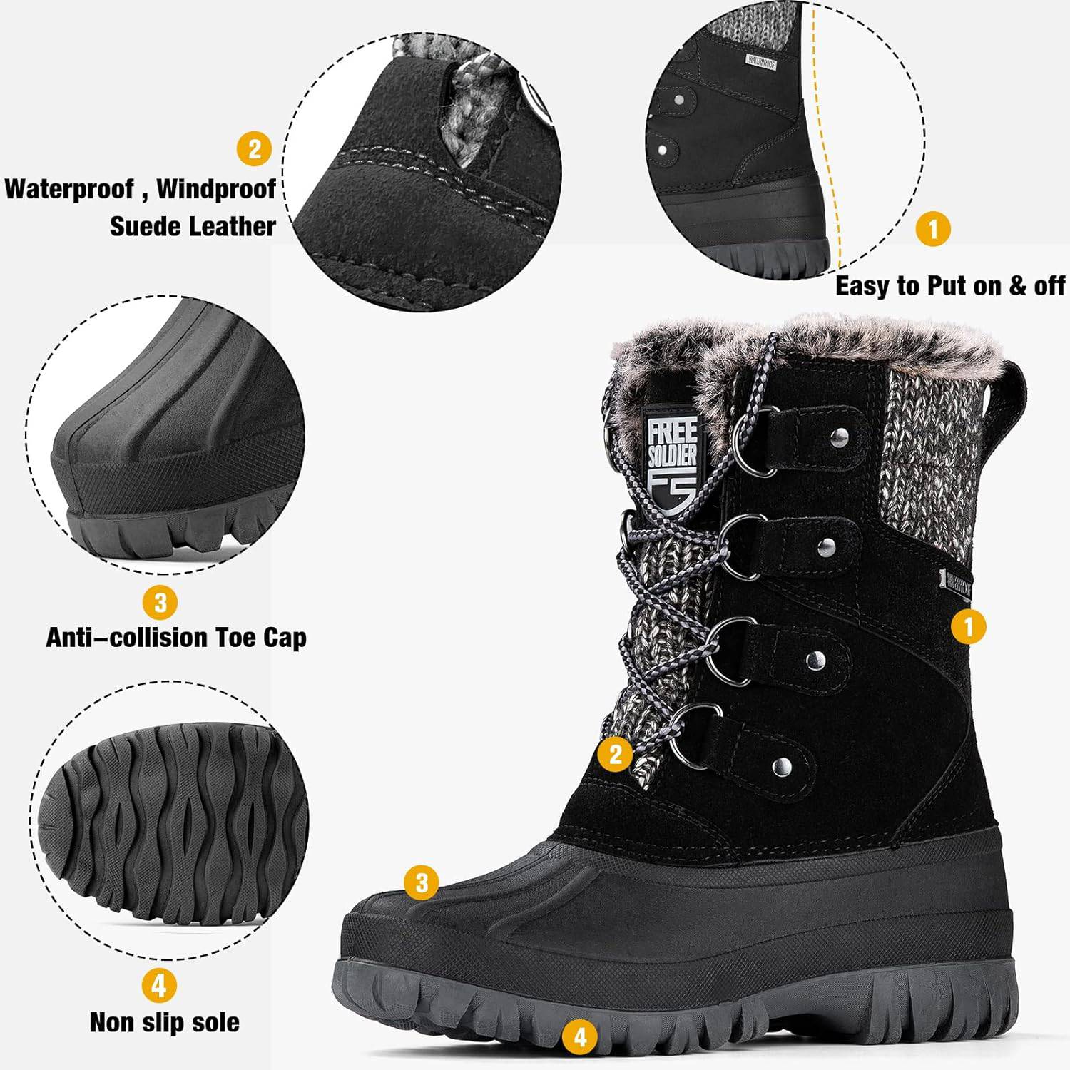 Women’s Waterproof Snow Hiking Boots