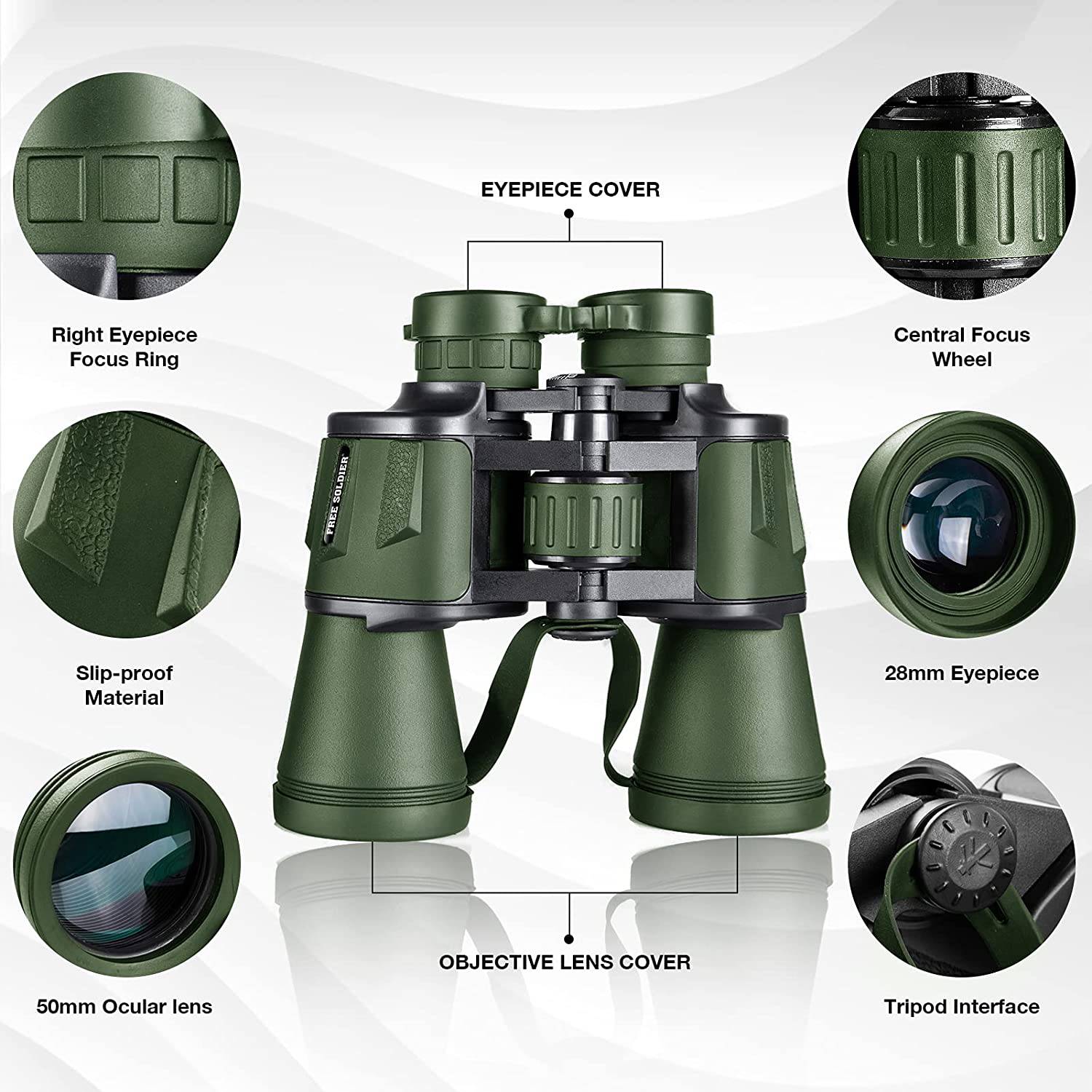 EXPLORER High-Power Hunting Binoculars 20x50