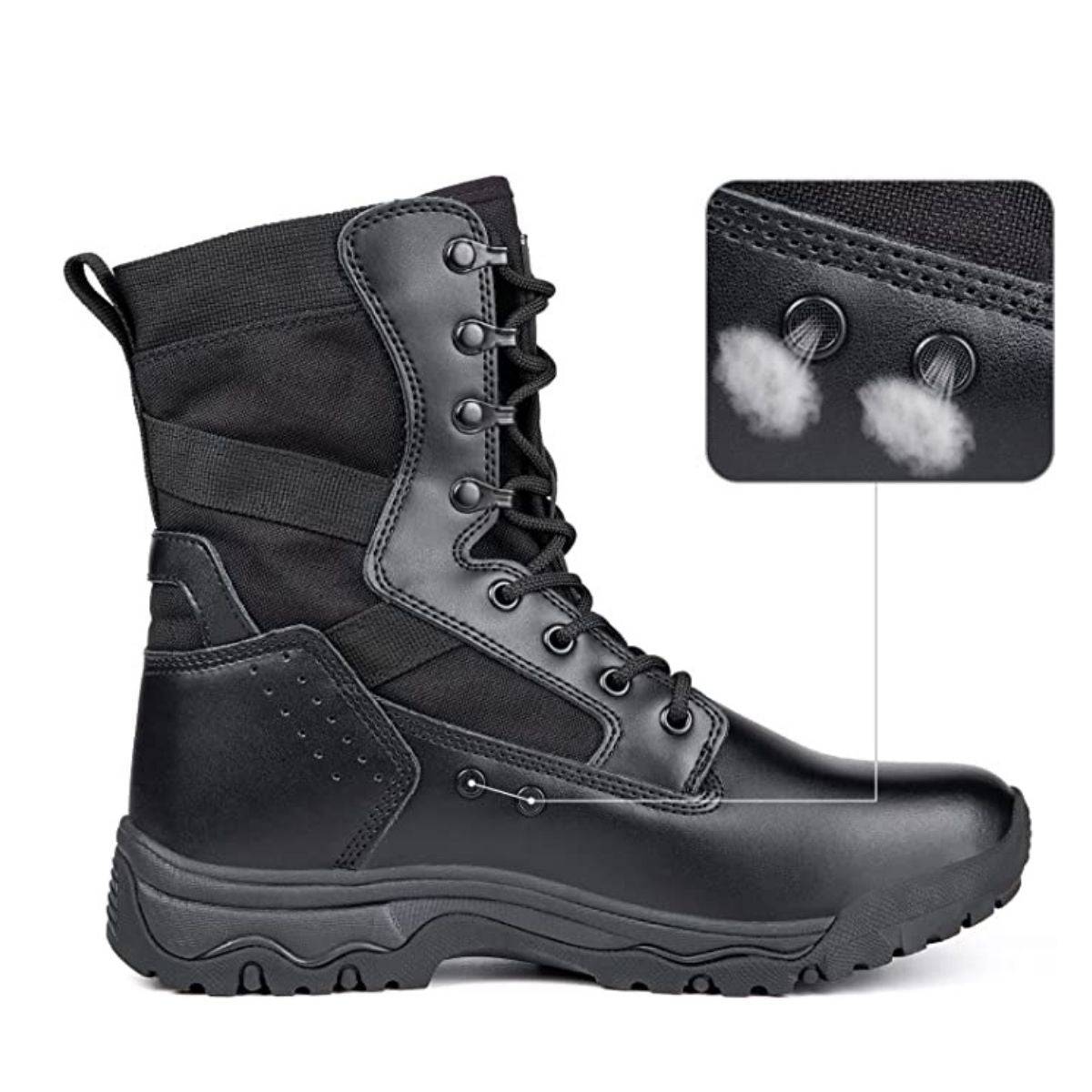 Lightweight black tactical fashion boots