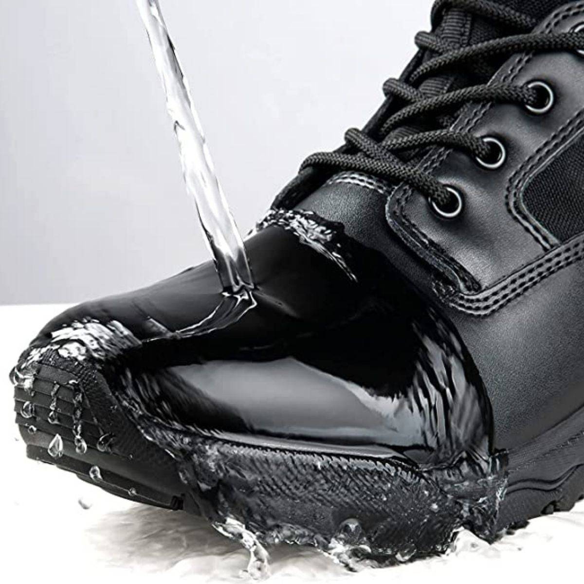 HOPPER 8" Men’s Military Tactical Black Leather Boots