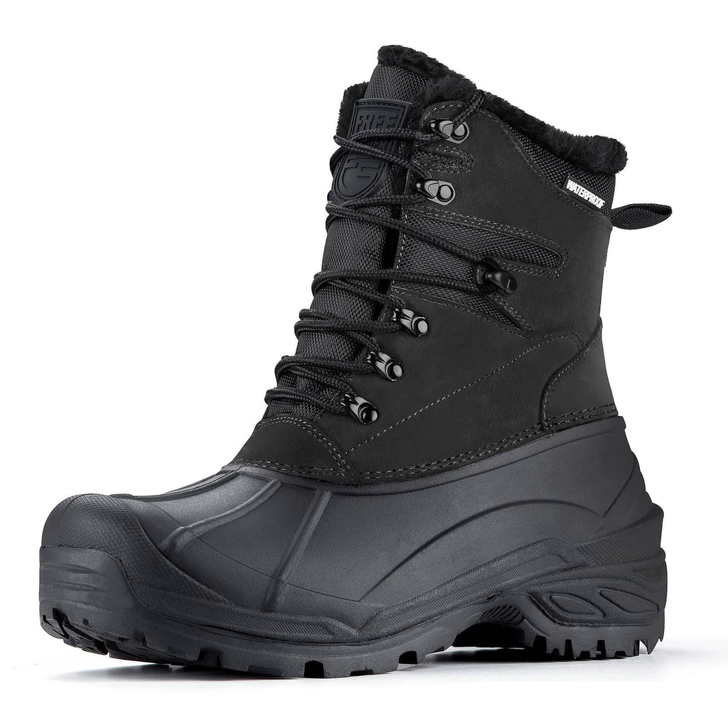 Mens Snow Boots Warm Fleece Lining Winter Ski Shoes Waterproof Insulated Booties /Gray/13 Mens Snow Boots Warm Fleece Lining Winter Ski Shoes Waterproof Insulated Booties /Gray/13