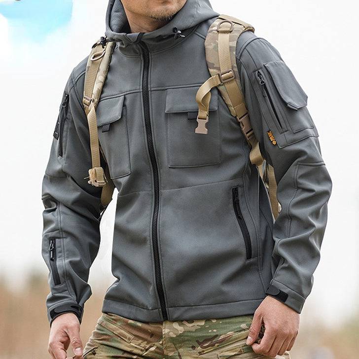 Free soldier men's jackets outdoor waterproof softshell hooded tactical jacket best sale