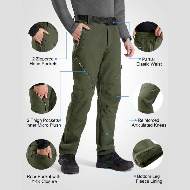 Pantalones de esquí de nieve impermeables y softshell para hombre HURRICANE