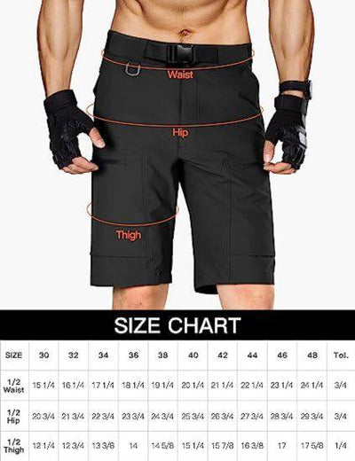 Home BLITZ Men's Quick Dry Tactical Shorts w/ Built-in Belt