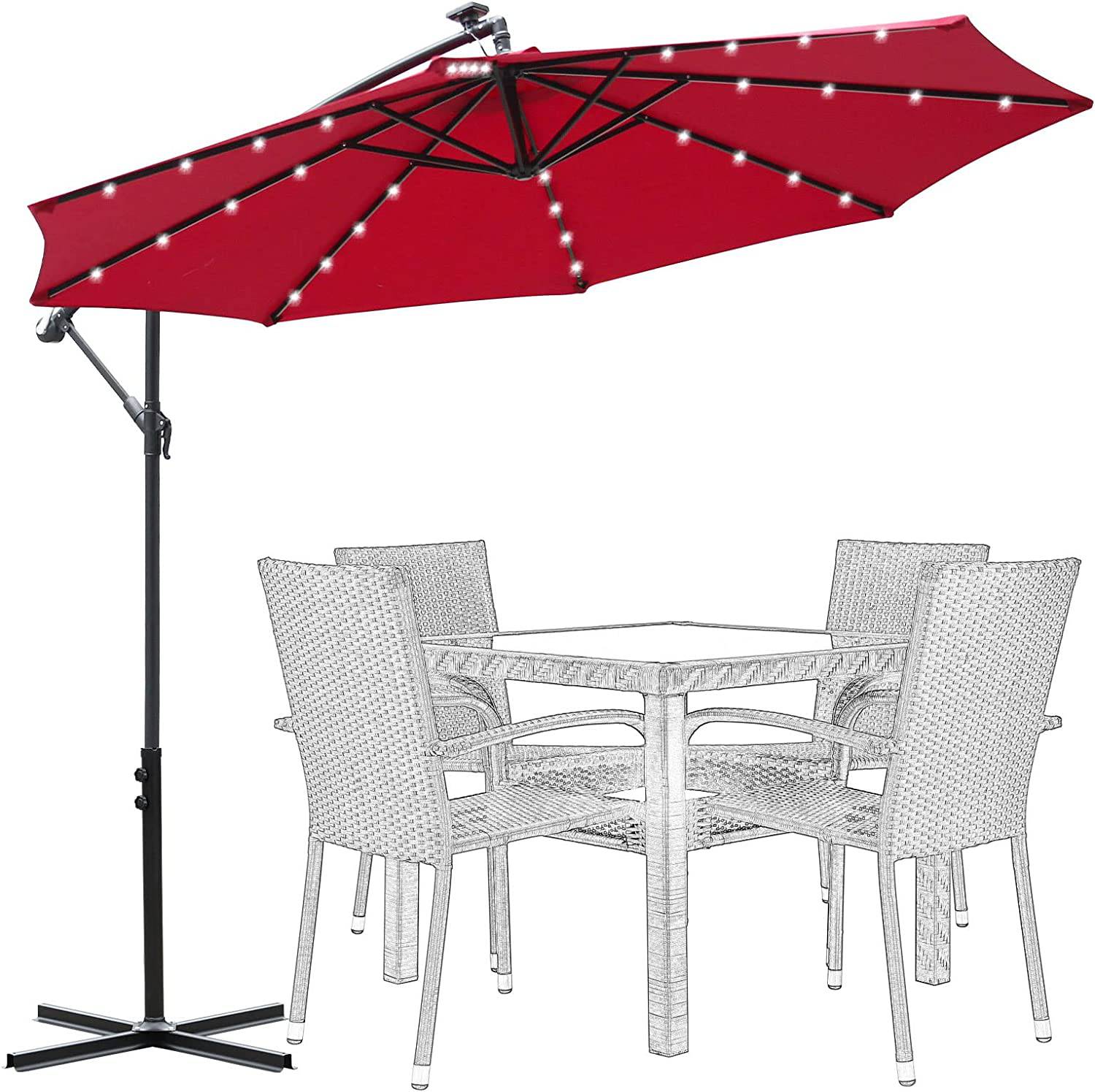 10FT Offset Cantilever Patio Umbrella