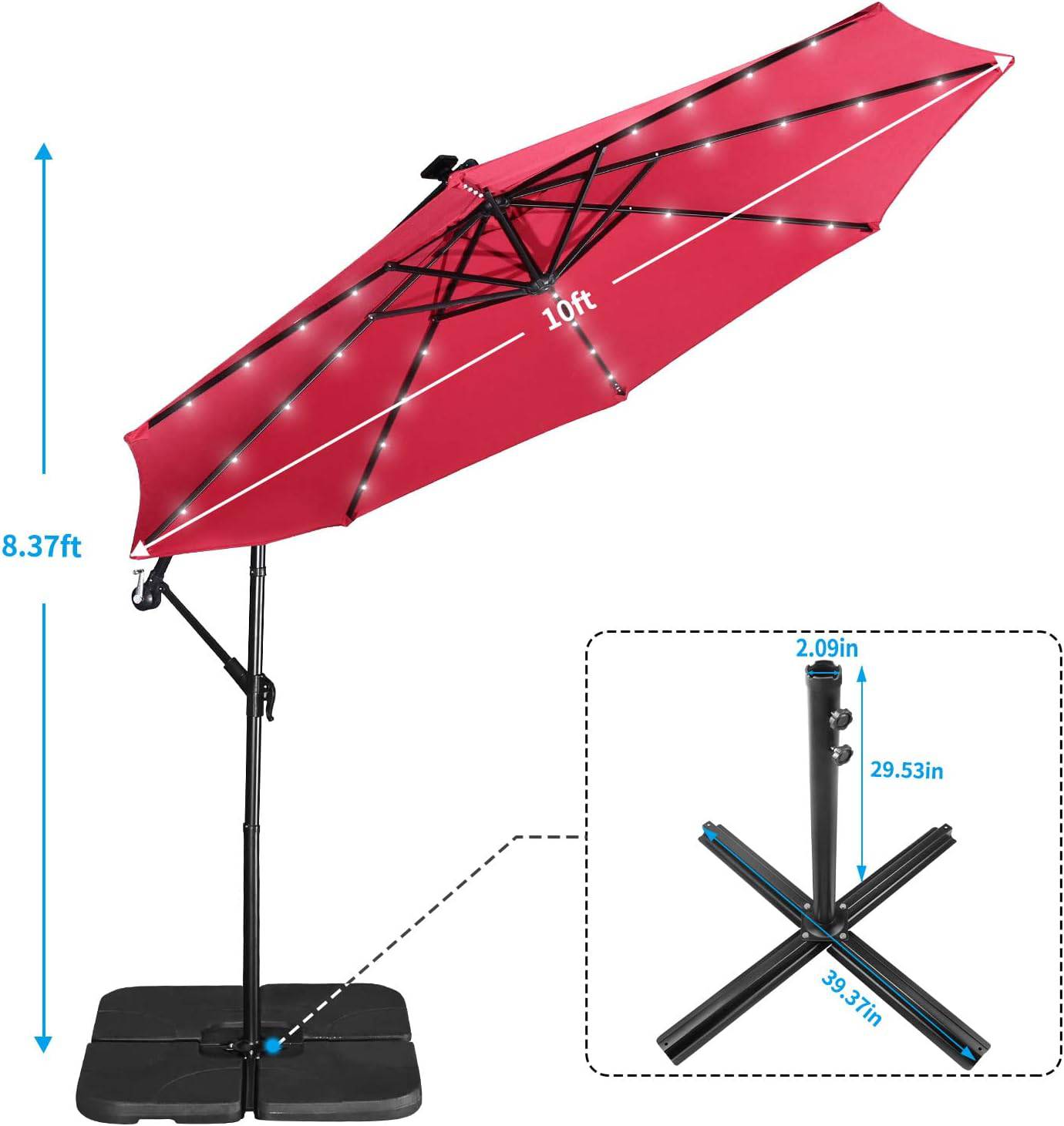 10FT Offset Cantilever Patio Umbrella