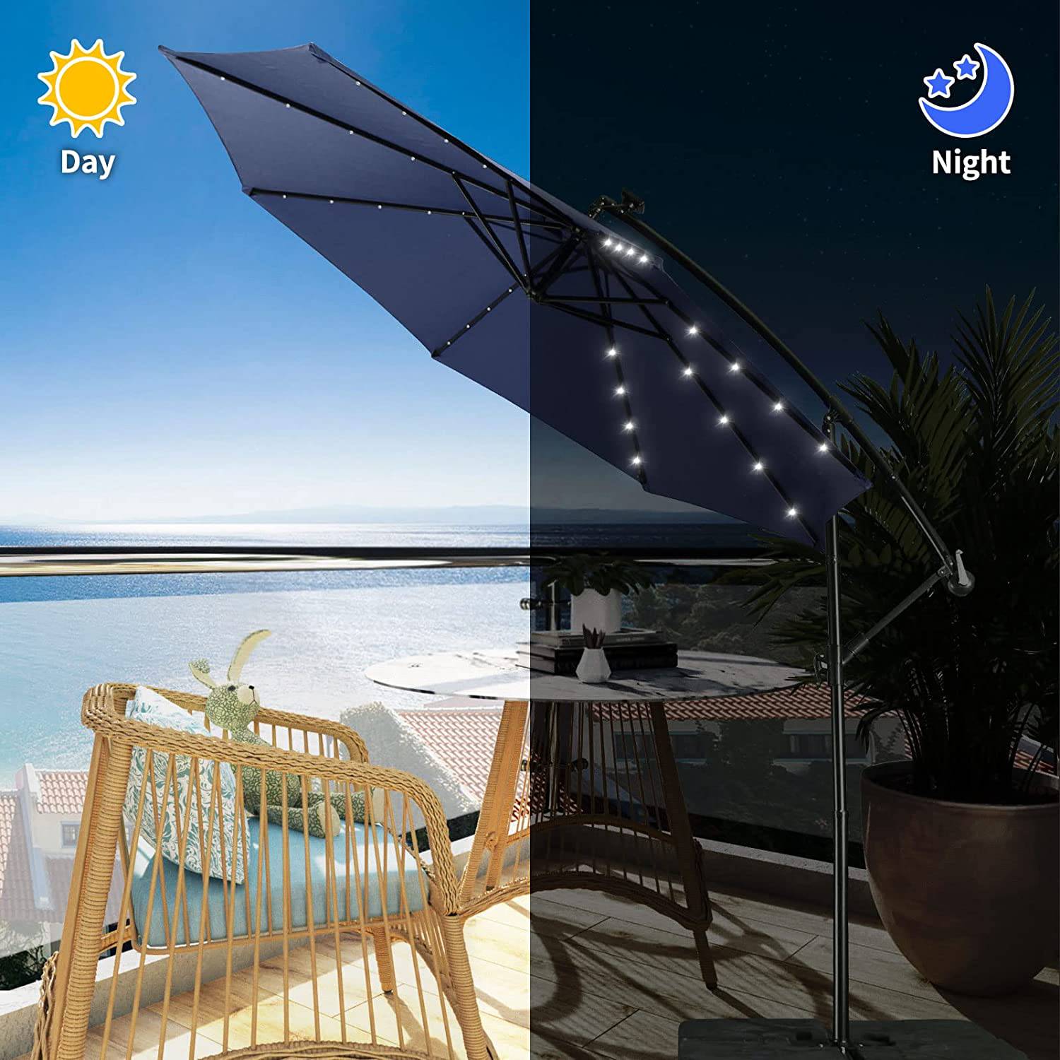 10FT Offset Cantilever Patio Umbrella