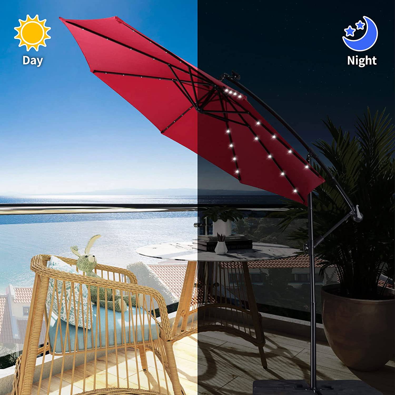 10FT Offset Cantilever Patio Umbrella