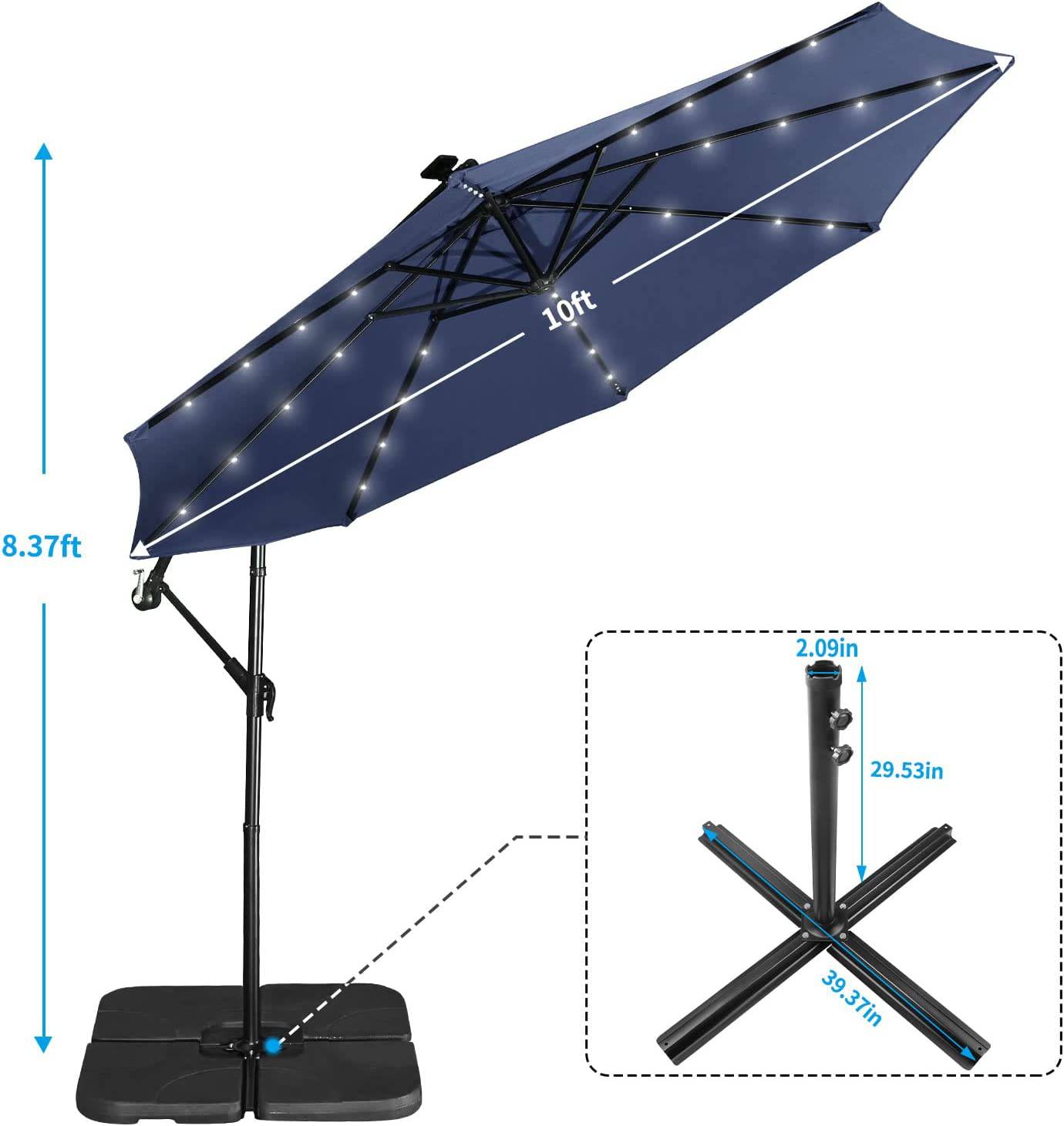 10FT Offset Cantilever Patio Umbrella