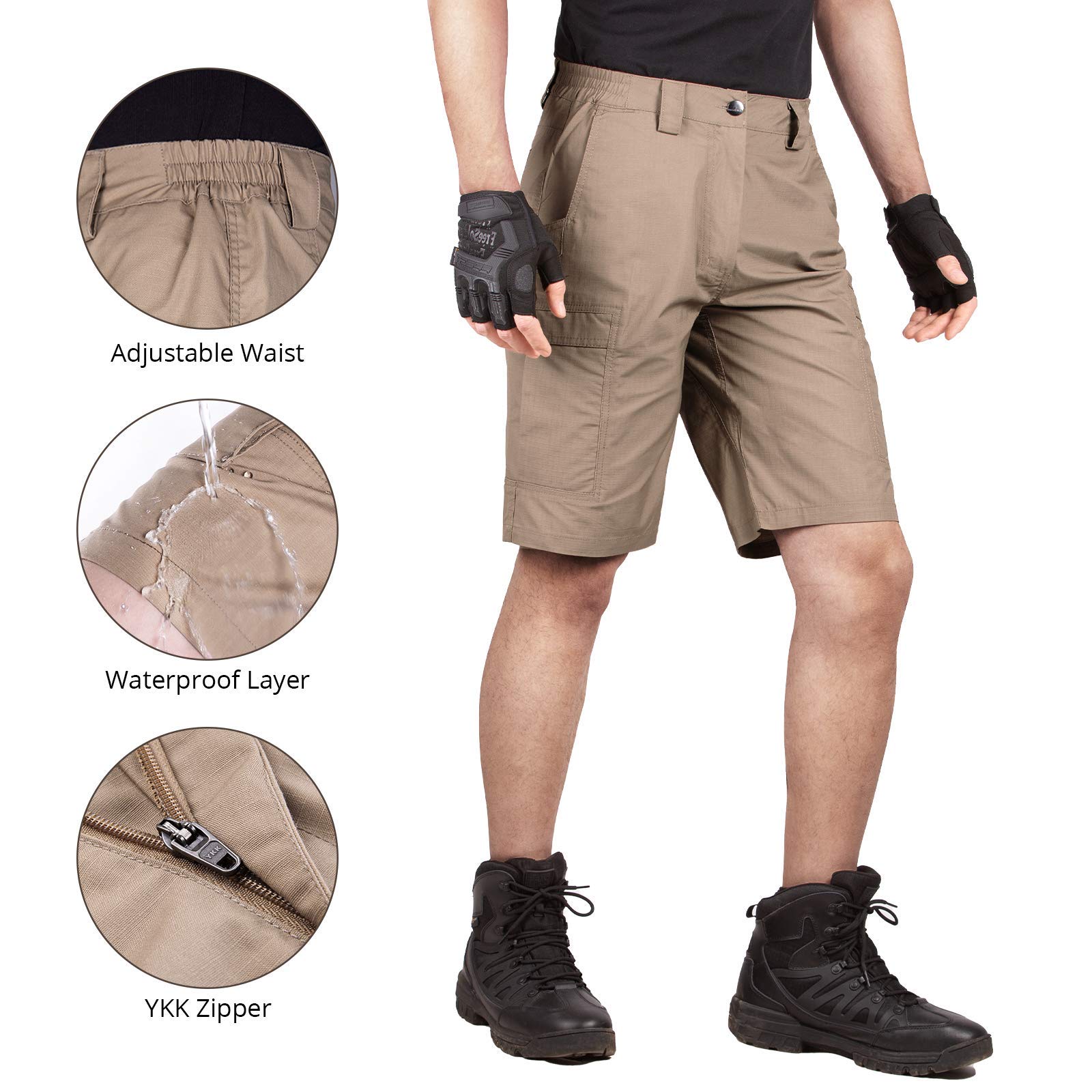 SPEEDSTER Men's Water Resistant Tactical Shorts