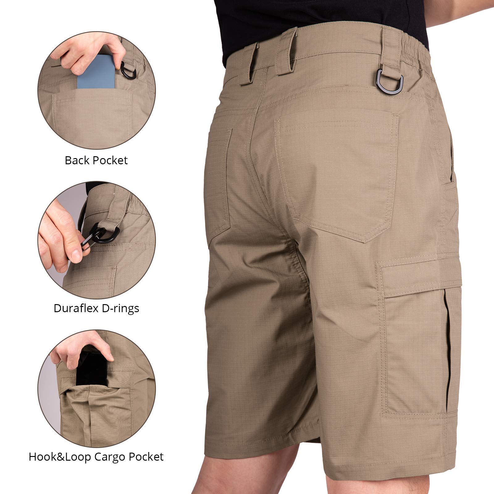 SPEEDSTER Men's Water Resistant Tactical Shorts