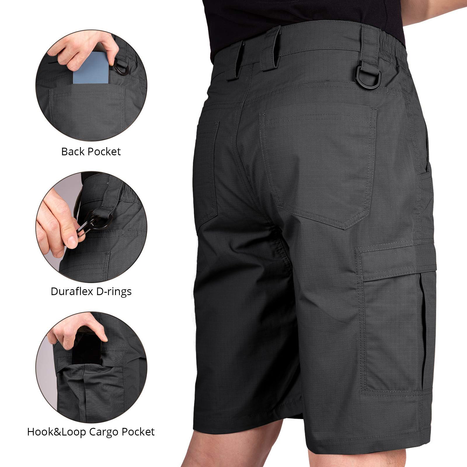 SPEEDSTER Men's Water Resistant Tactical Shorts