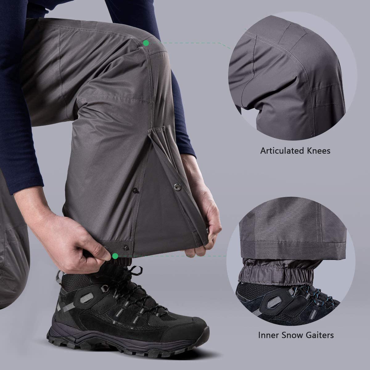 TSLA - Pantalones de nieve e invierno para hombre, impermeables, con  aislamiento térmico, resistentes a los desgarros y el viento, para esquiar  y