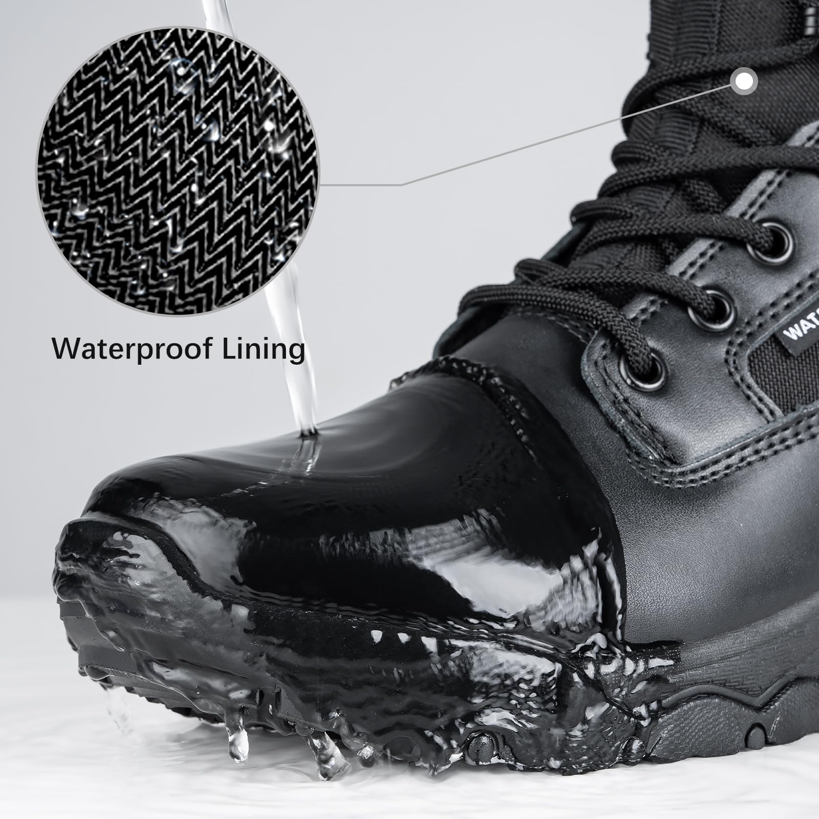 Women’s 8 Inches Waterproof Combat Boots