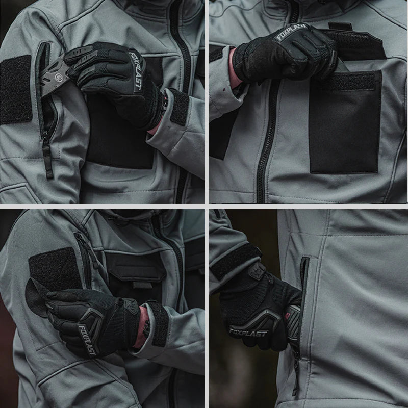 5-IN-1 Muti-Pocket Softshell Waterproof Tactical Jacket