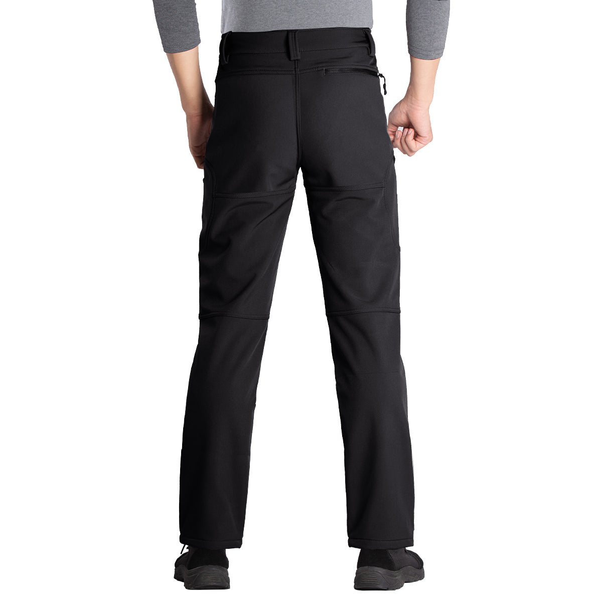 Mens Softshell Fleece Lined Cargo Pants with Belt