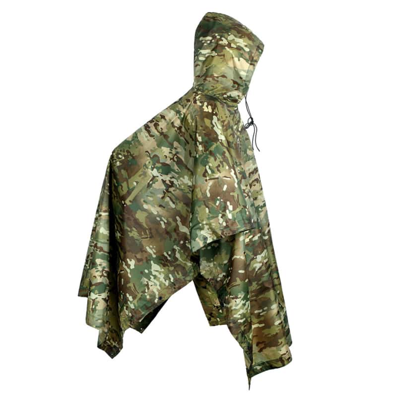 Herren-Poncho im Militär- und Hingting-Camouflage-Stil
